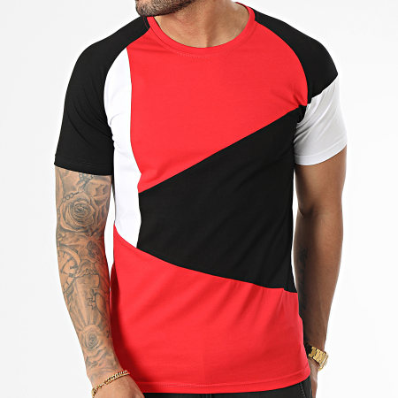 Zayne Paris  - E386 Set di maglietta nera rossa bianca e pantaloncini da jogging