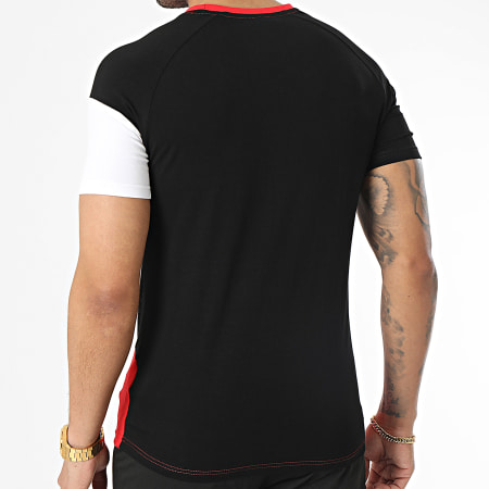 Zayne Paris  - E386 Negro Rojo Blanco Camiseta y Jogging Shorts Set