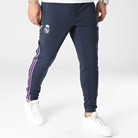 Adidas Performance - Real Madrid HT8802 Pantalón de chándal con banda azul marino