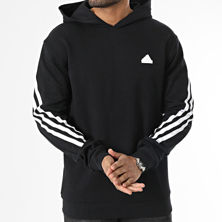 Adidas Sportswear - Sweat Capuche A Bandes 3 Stripes IC6710 Noir