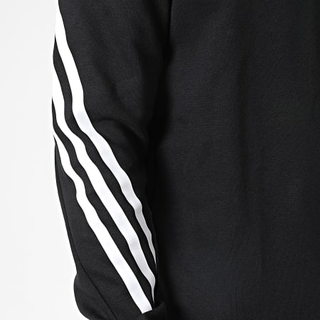 Adidas Sportswear - Felpa con cappuccio 3 Stripes IC6710 Nero