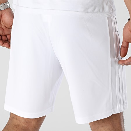 Adidas Sportswear - Short Jogging A Bandes Squad 21 GN5774 Blanc