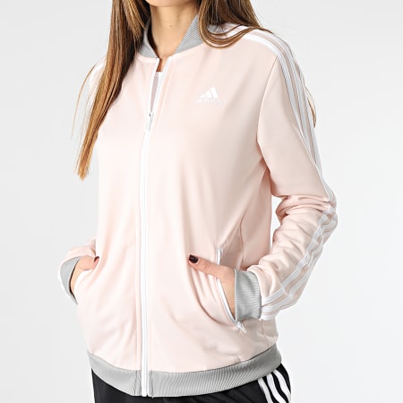 Adidas Sportswear - Tuta sportiva a 3 strisce da donna HR4912 Rosa Nero