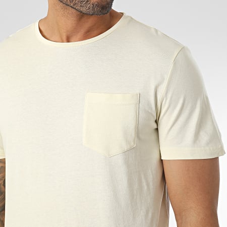 Blend - Camiseta de bolsillo 20715011 Amarillo claro