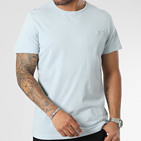 Blend - Camiseta de bolsillo azul cielo