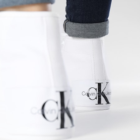 Calvin Klein Baskets Femme Vulcanized Flatform Bold Essential 1031 White LaBoutiqueOfficielle