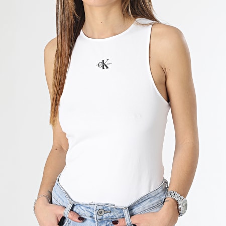 Calvin Klein - Camiseta de tirantes para mujer 0765 Blanco