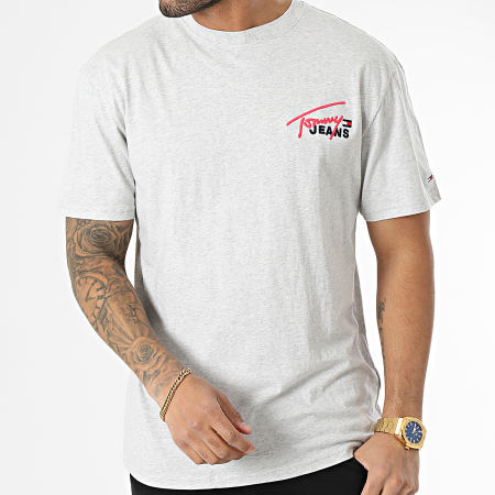 Tommy Jeans - Camiseta Classic Graphic Signature 6236 Heather Grey