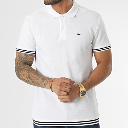 Tommy Jeans - Polo Classic Tipping a manica corta 6219 Bianco