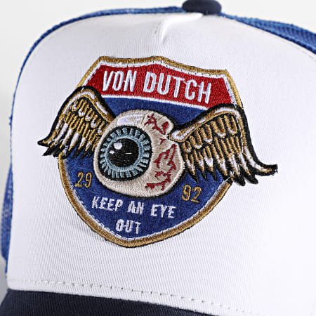 Von Dutch - Casquette Trucker Highway Blanc Bleu Roi