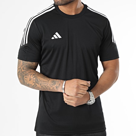 Adidas Sportswear - Tiro 23 Gestreept T-shirt HS9531 Zwart