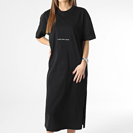 Calvin Klein - Robe Tee Shirt Femme 0742 Noir