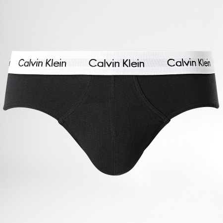 Calvin Klein - Lot De 3 Slips NB2379A Noir Blanc Gris Chiné