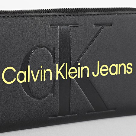 Calvin Klein - Portefeuille Femme Sculpted Mono Zip 7634 Noir