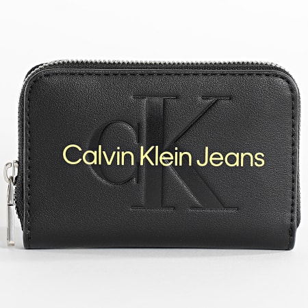 Calvin Klein - Portafoglio donna con zip media scolpita 7229 nero