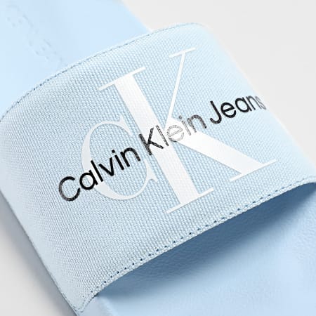 Calvin Klein - Claquettes Femme Slide Monogram 0103 Chambray Sky