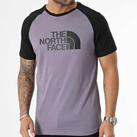 The North Face - Camiseta Raglan Easy A37FV Lila Negro