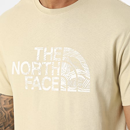 The North Face - Cúpula Woodcut A827H Camiseta Beige