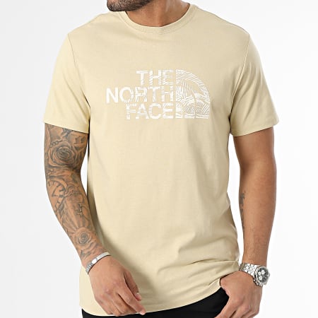The North Face - Tee Shirt Woodcut Dome A827H Beige