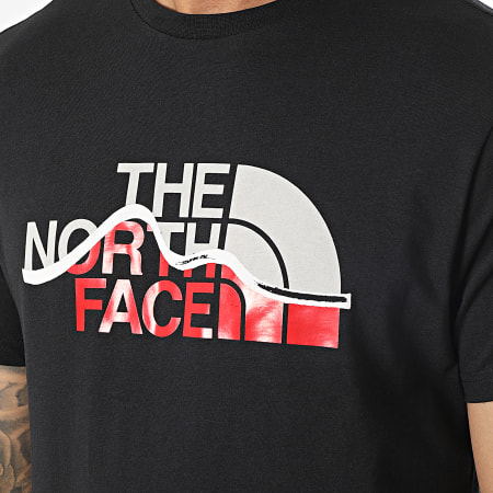 The North Face - Camiseta negra Mountain Line A7X1N