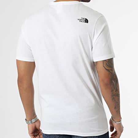 The North Face - Camiseta blanca Mountain Line A7X1N