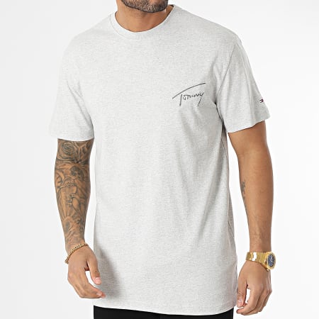 Tommy Jeans - Tee Shirt Classic Signature 6240 Gris Chiné