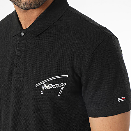 Tommy Jeans - Polo Manches Courtes Classic Signature 6217 Noir