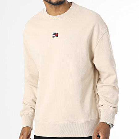 Tommy Jeans - Sweat Crewneck Relaxed XS Badge 6370 Beige