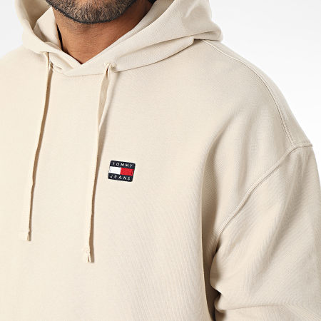 Tommy Jeans - Sudadera con capucha XS Badge Beige