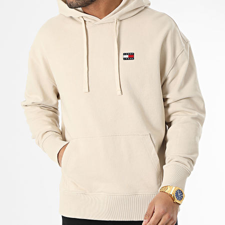 Tommy Jeans - Sweat Capuche Relaxed XS Badge Beige