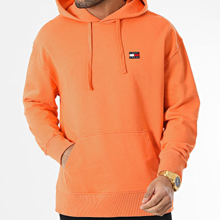 Tommy Jeans - Sweat Capuche Relaxed XS Badge Orange