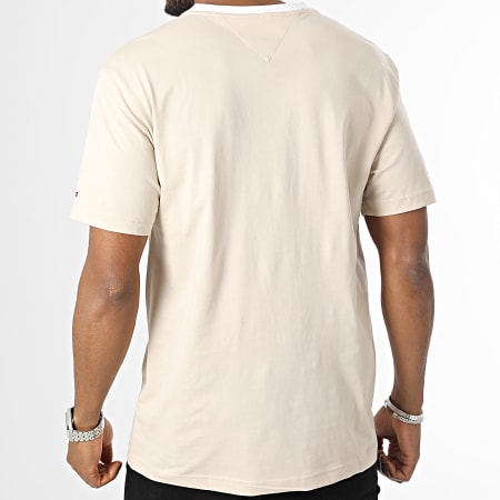 Tommy Jeans - Tee Shirt Poche Classic Label Ringe 6317 Beige