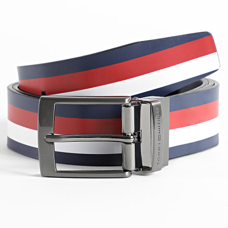 Tommy Hilfiger - Adan 0844 Cintura reversibile blu navy tricolore