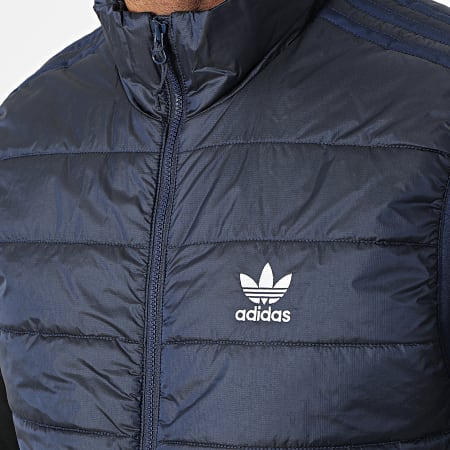 Adidas Originals - Cappotto senza maniche a bande HL9216 blu navy
