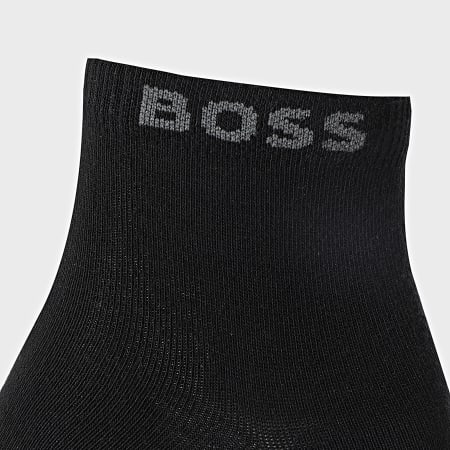 BOSS - Lote de 2 pares de calcetines lisos 1208 Negro