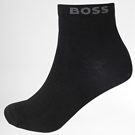BOSS - Set di 2 paia di calzini lisci 1208 nero