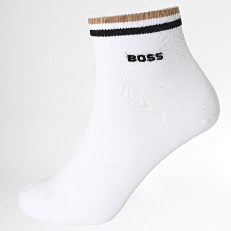 BOSS - Lot De 2 Paires De Chaussettes Stripe 1195 Blanc