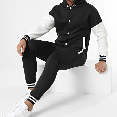 Ensemble Hiver Homme - Veste Capuche + Pantalon Jogging En Laine Chaude Coupe-Vent Pour Snowboard Et Outdoor