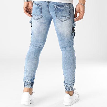 MTX - Jeans Cargo Slim in denim blu
