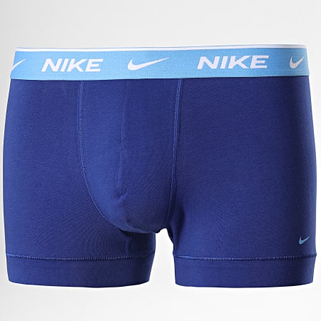 Nike - Paquete de 3 bóxers de algodón elástico KE1008 Azul real