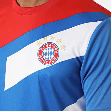 Adidas Sportswear - Tee Shirt FC Bayern Munich HU1261 Bleu Roi Blanc Rouge