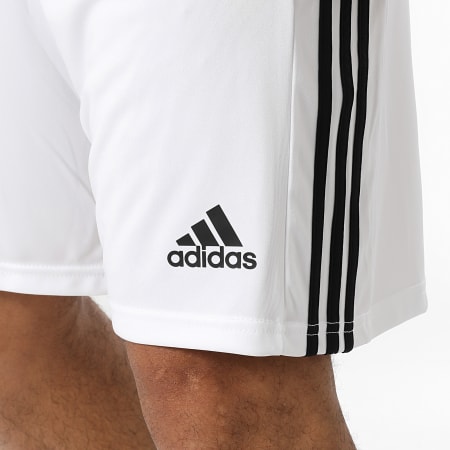 Adidas Performance - Conjunto de camiseta a rayas y pantalón corto GN5723 GN5773 Blanco