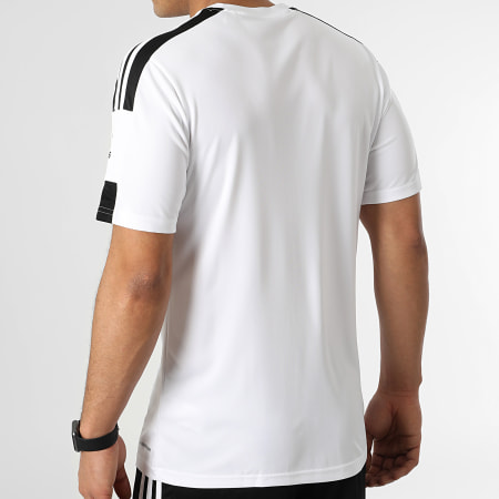 Adidas Performance - Conjunto de camiseta a rayas y pantalón corto de jogging GN5723 GN5776 Blanco Negro