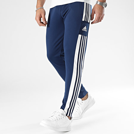 Adidas Sportswear - Set di 2 pantaloni da jogging a fascia nero navy GK9545 HC6273