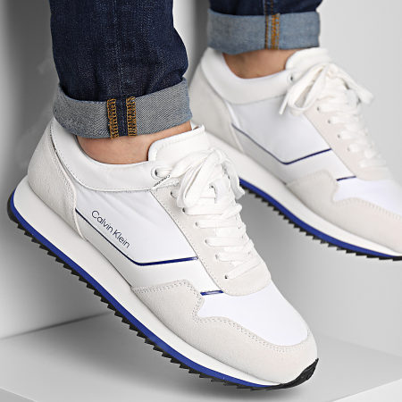 Baskets Low Top Lace Up Mix 0985 White Ultra Blue