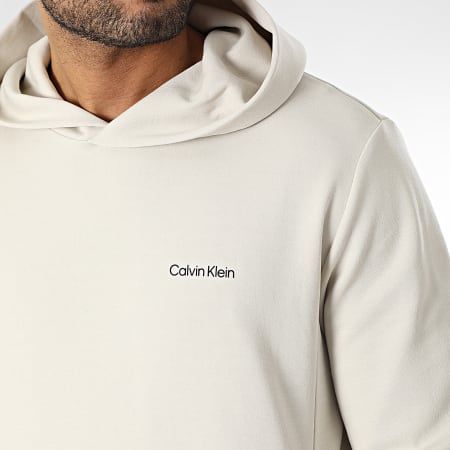 Calvin Klein - Felpa con cappuccio Micro Logo Repreve 9927 Beige