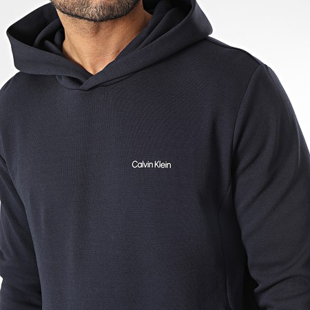 Calvin Klein - Sweat Capuche Micro Logo Repreve 9927 Bleu Marine