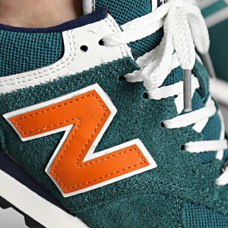 New Balance - Sneaker alte Lifestyle 574 U574DI2 Verde Britannico Arancione
