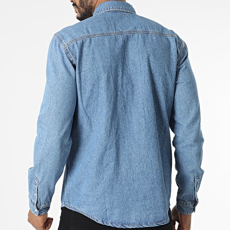 Only And Sons - Chemise Jean Manches Longues Bane Bleu Denim