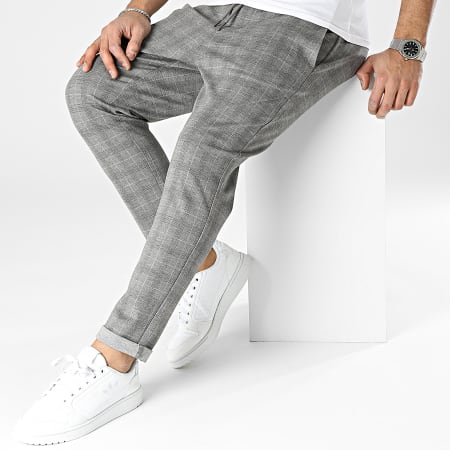 Only And Sons - Pantalones a cuadros Linus Gris jaspeado